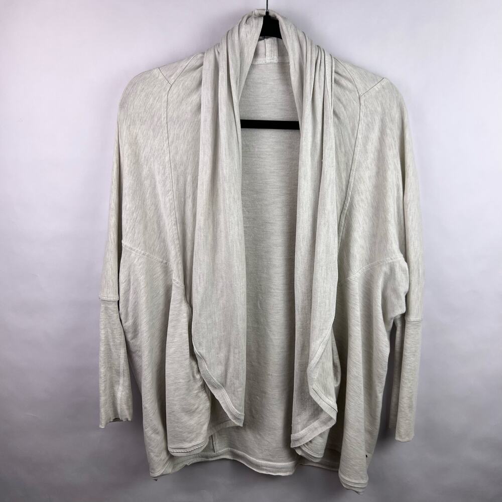 Lululemon, Cocoon Wrap, Heathered Gray, Modal Blend, Lounge Cardigan Yoga - Picture 2 of 16